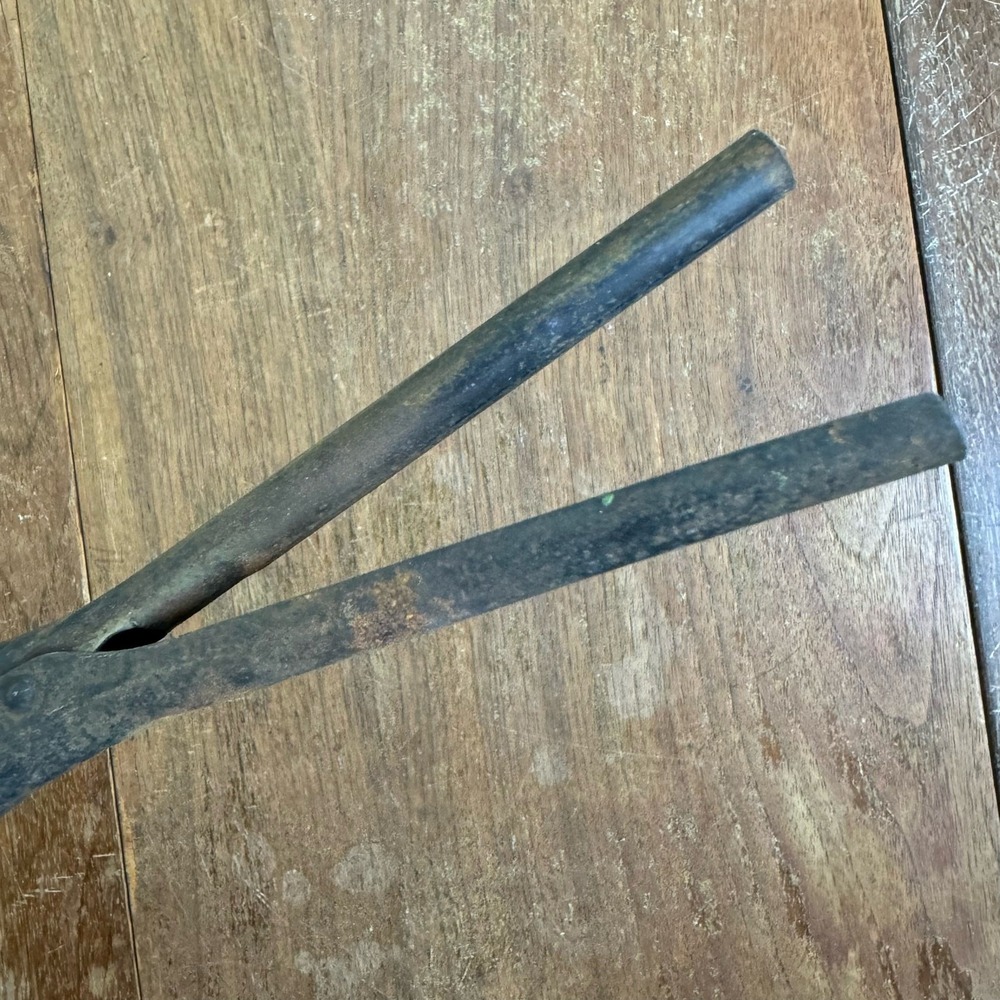Vintage Wood Handle Hair Curling Iron Tongs Crimpers Beauty Shop Hairdresser - Picture 4 of 7